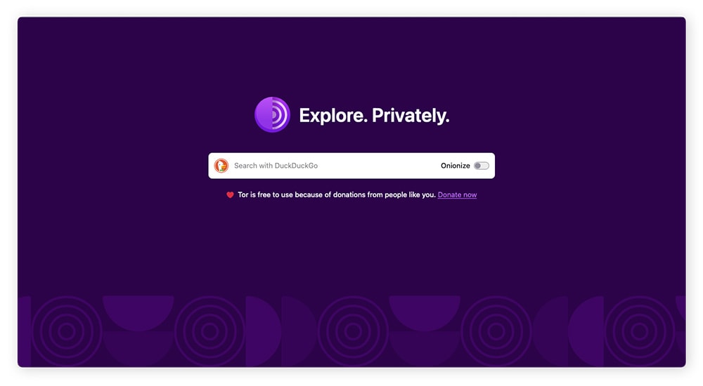 Sie können Darknet-Links im Tor-Browser aufrufen.
