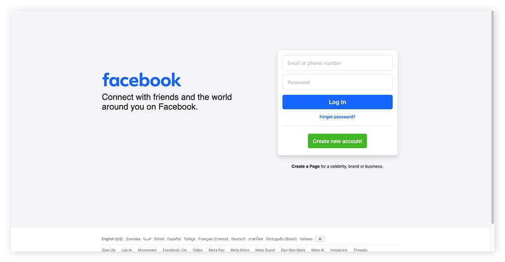 Auch Facebook kann über das Darknet aufgerufen werden.