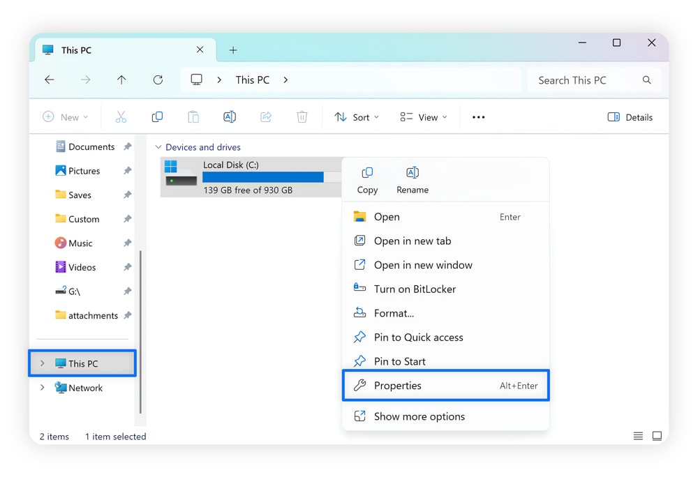 Screenshot, der zeigt, wie Sie über die Eigenschaften Ihrer lokalen Festplatte zu CHKDSK navigieren.