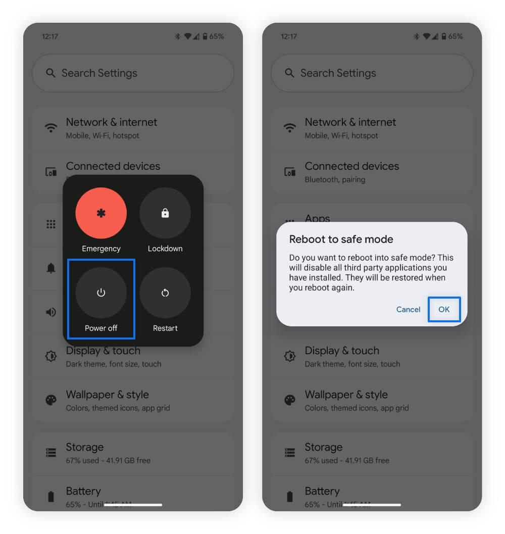 So starten Sie Ihr Android-Mobiltelefon im abgesicherten Modus, um Viren zu entfernen.