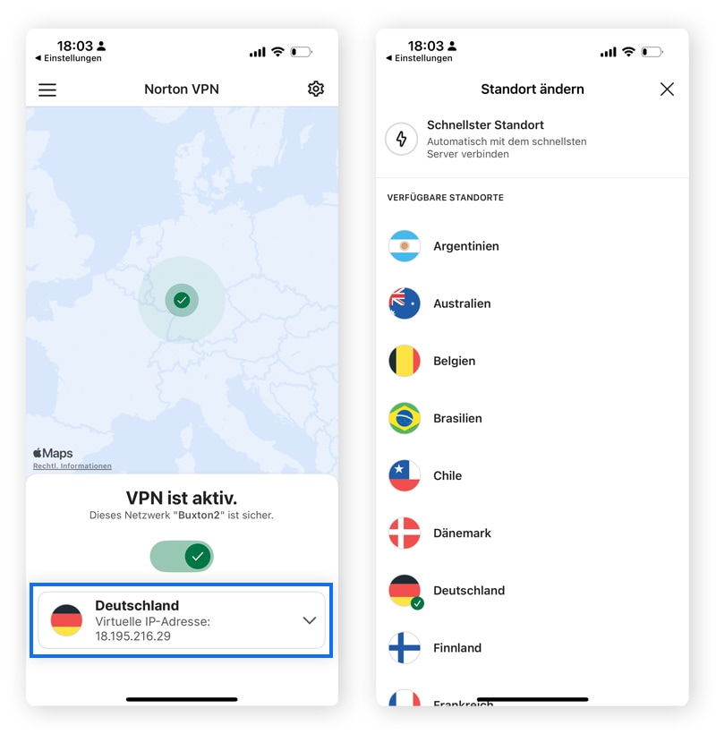 So ändern Sie Ihren Standort auf dem iPhone mithilfe eines VPN