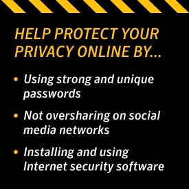 Protecting your privacy online