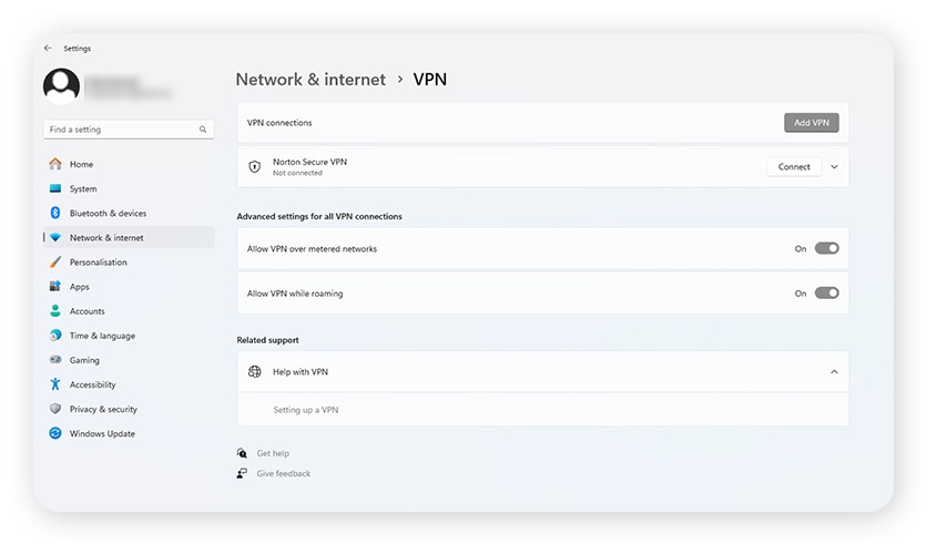 Screenshots: Windows-Netzwerk und -Internet > VPN