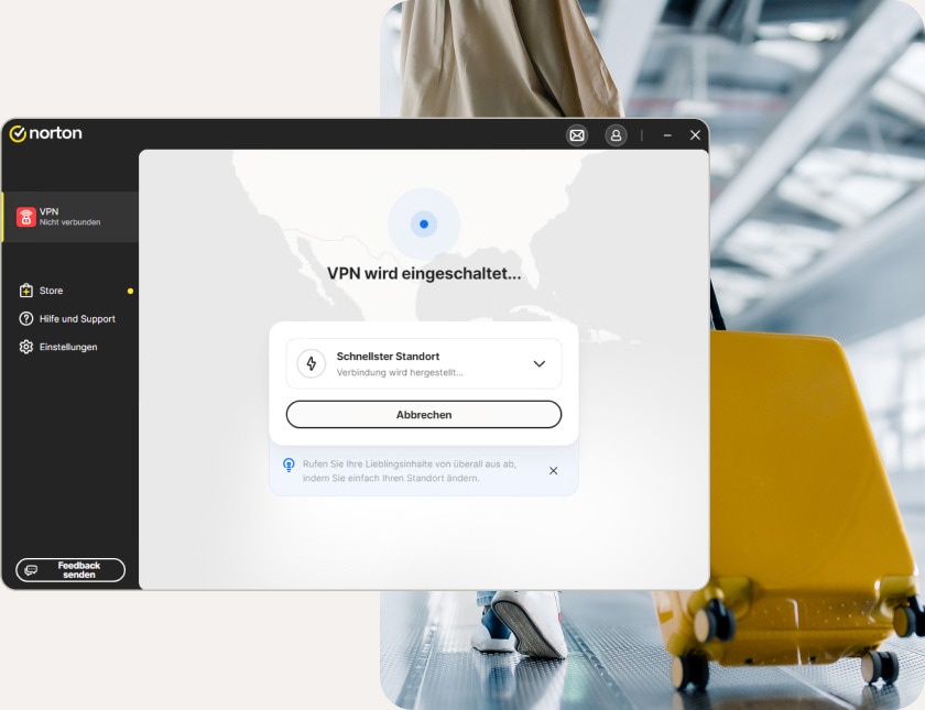 Norton VPN für PC wird aktiviert.